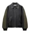 Loewe Leather And Canvas-blend Bomber Jacket In Black