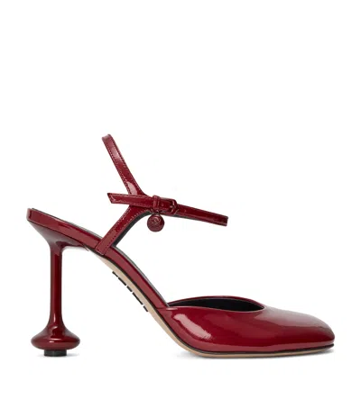 Loewe Leather Ankle-strap Toy Pumps 90 In Red