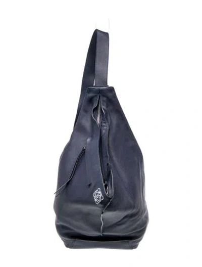 Pre-owned Loewe Leather Anton In Blue