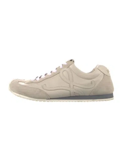 Pre-owned Loewe Leather Athletic Sneakers In Neutrals