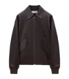 Loewe Long-sleeved Leather Jacket In Brown