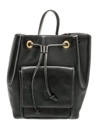 Pre-owned Loewe Leather Backpack Vintage In Purple