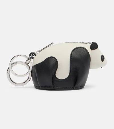 Loewe Leather Bag Charm In Black
