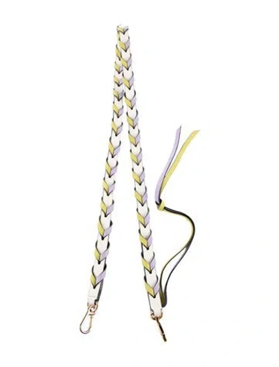 Pre-owned Loewe Leather Bag Strap In Neutral