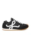 Loewe Women Black Canvas And Suede Ballet Runner 2.0 Sneakers In Black