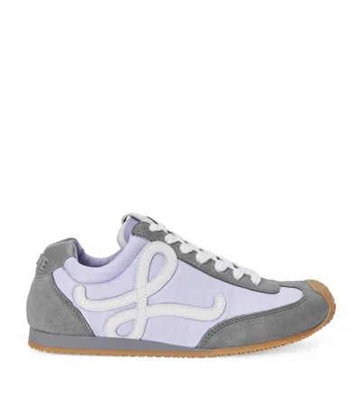 Loewe Ballet Runner 2.0 Suede-trimmed Sneakers In White
