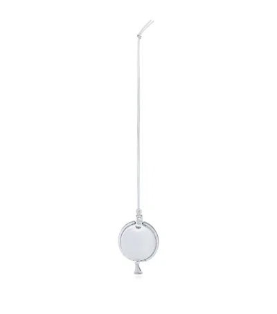 Loewe Leather Balloon Pouch In Silver