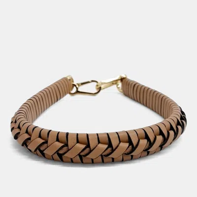 Pre-owned Loewe Leather Beige Strap In Sand