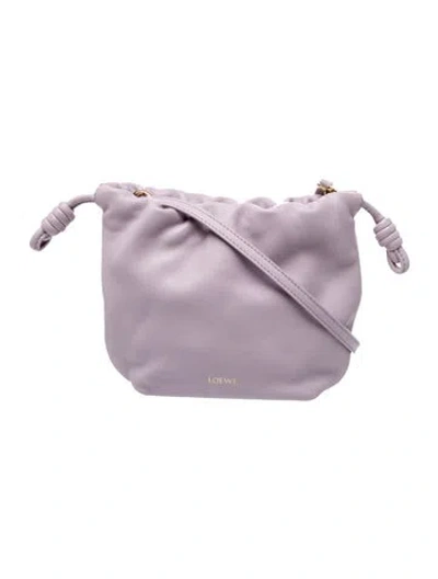 Pre-owned Loewe Leather Belt Bag In Purple