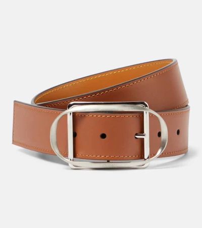 Loewe Leather Belt In Beige