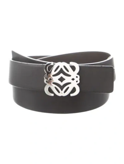 Pre-owned Loewe Leather Belt In Black