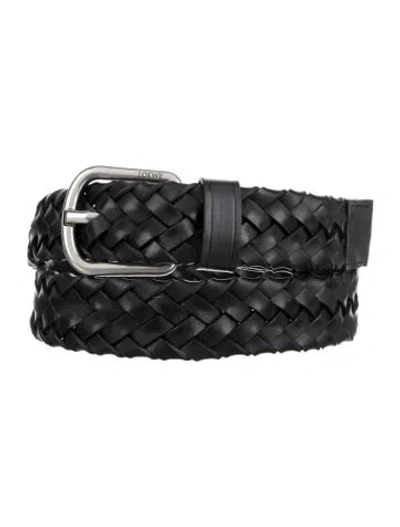 Pre-owned Loewe Leather Belt In Black