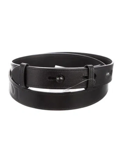 Pre-owned Loewe Leather Belt In Black