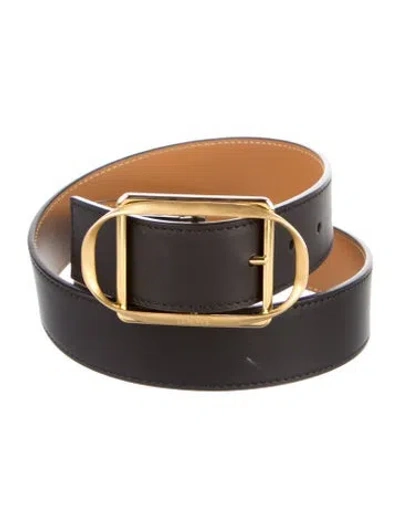 Pre-owned Loewe Leather Belt In Black