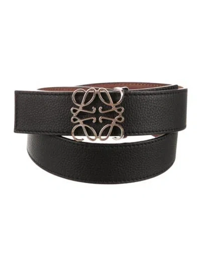 Pre-owned Loewe Leather Belt In Black