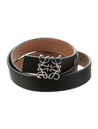 Pre-owned Loewe Leather Belt In Black
