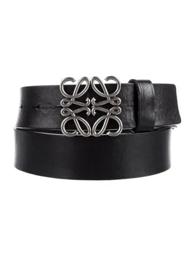 Pre-owned Loewe Leather Belt In Black