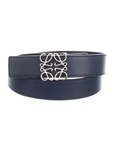 Pre-owned Loewe Leather Belt In Blue