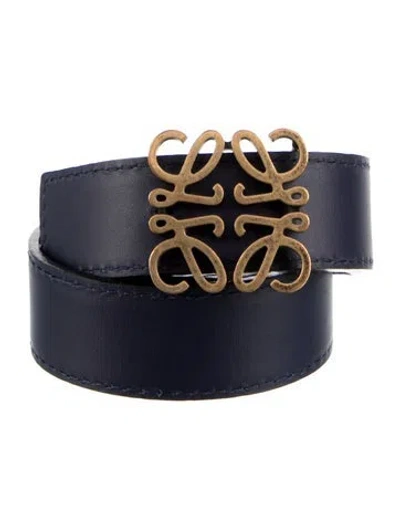 Pre-owned Loewe Leather Belt In Blue