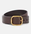 Loewe Rounded Soft Belt In Classic Calfskin In Braun