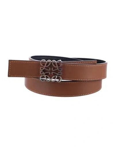 Pre-owned Loewe Leather Belt In Brown