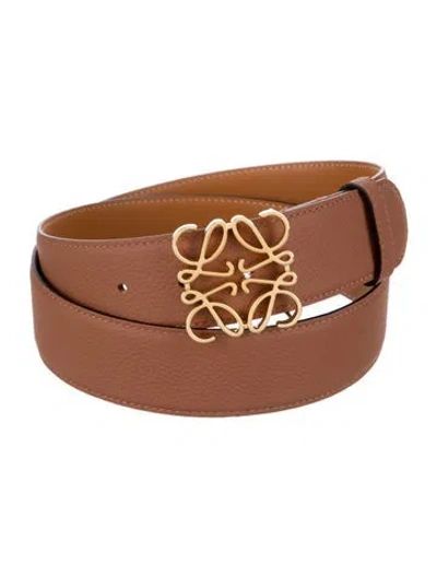 Pre-owned Loewe Leather Belt In Brown