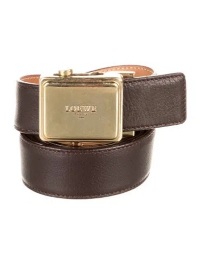 Pre-owned Loewe Leather Belt In Brown