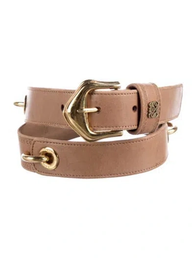 Pre-owned Loewe Leather Belt In Brown