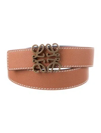 Pre-owned Loewe Leather Belt In Brown