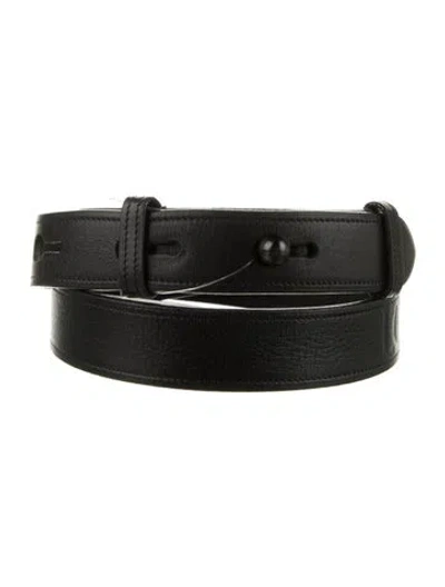 Pre-owned Loewe Leather Belt Kit In Black