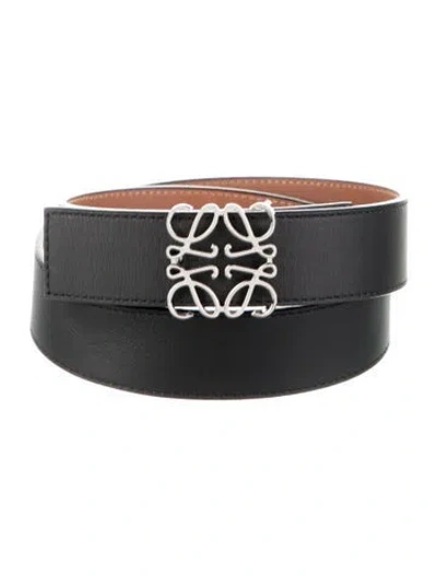 Pre-owned Loewe Leather Belt Kit In Black