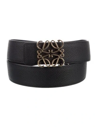 Pre-owned Loewe Leather Belt Kit In Black