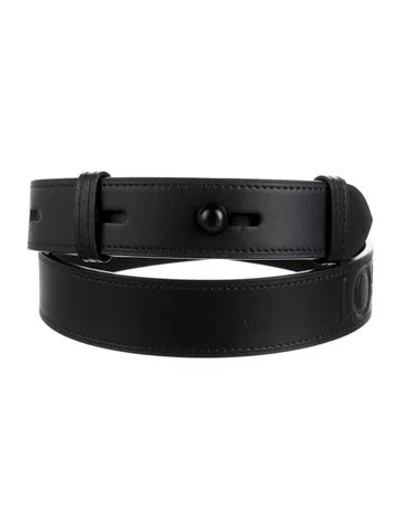Pre-owned Loewe Leather Belt Kit In Black