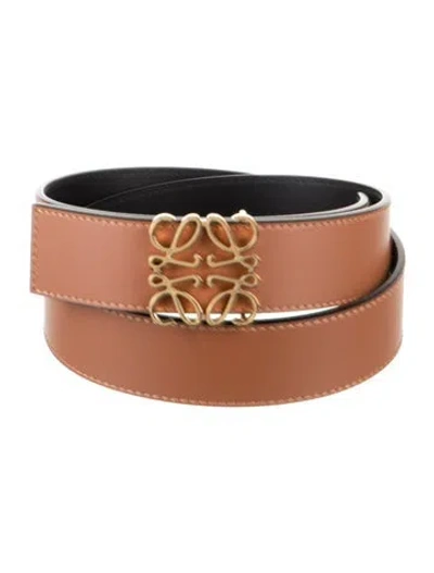 Pre-owned Loewe Leather Belt Kit In Brown