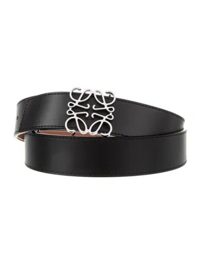 Pre-owned Loewe Leather Belt Kit W/ Tags In Black