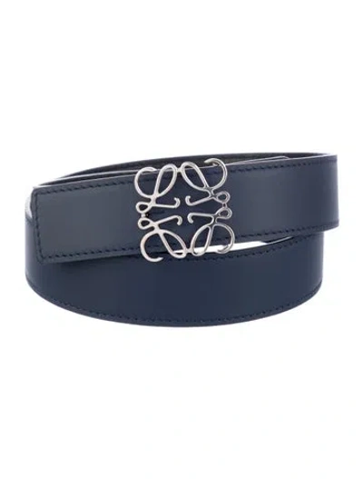 Pre-owned Loewe Leather Belt Kit W/ Tags In Blue