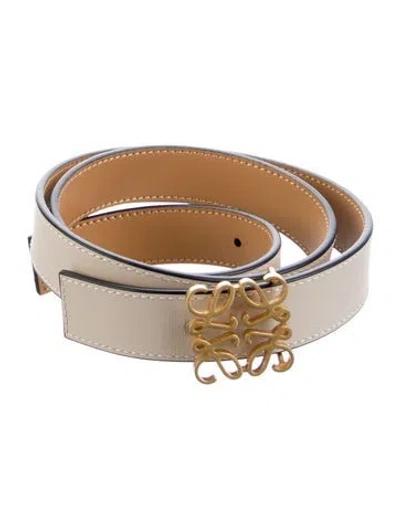 Pre-owned Loewe Leather Belt In Neutral
