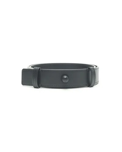 Loewe Leather Belt, Size 75 In Gray