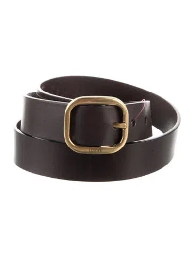 Pre-owned Loewe Leather Belt W/ Tags In Black