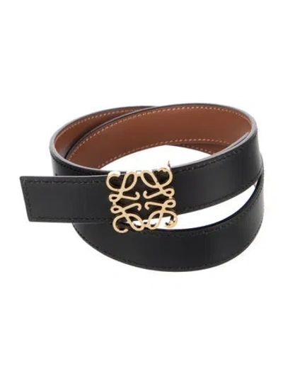 Pre-owned Loewe Leather Belt W/ Tags In Black/brown