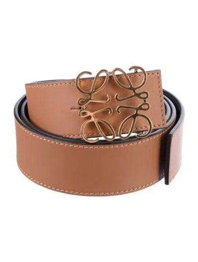 Pre-owned Loewe Leather Belt W/ Tags In Brown