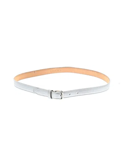 Pre-owned Loewe Leather Belt In White