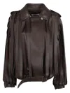 Loewe Layered Double-breasted Jacket In Brown