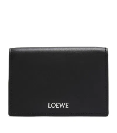 Loewe Leather Bifold Slim Cardholder In Black