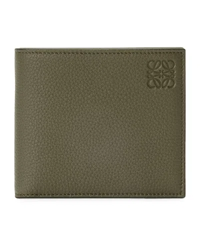 Loewe Leather Bifold Wallet In Green