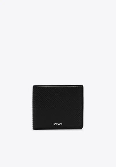 Loewe Leather Bi-fold Wallet In Black