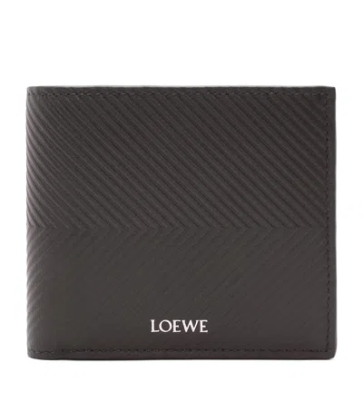 Loewe Leather Bifold Wallet In Gray