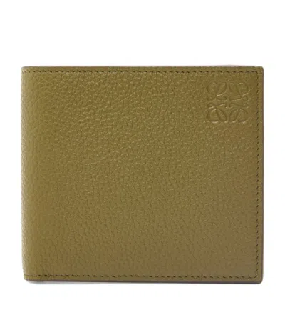 Loewe Leather Bifold Wallet In Green