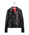 Loewe Leather Biker Jacket In Black