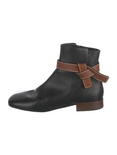 Pre-owned Loewe Leather Boots In Black